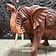 Резная статуэтка «Слон» 43х30 см. Статуэтки. Balinese.market. Интернет-магазин Ярмарка Мастеров.  Фото №2