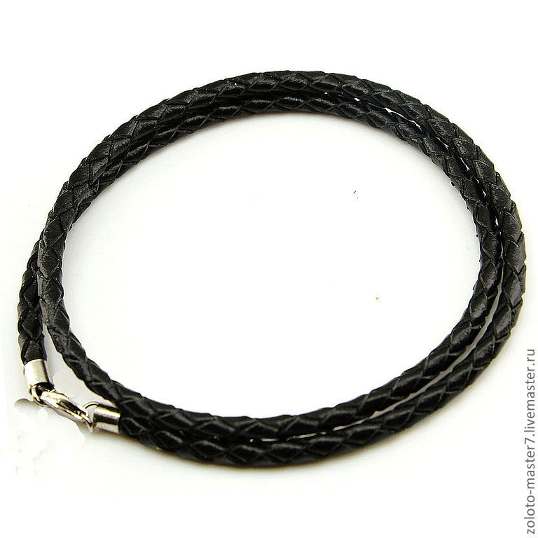Leather cord with silver lock, Necklace, Chaikovsky,  Фото №1