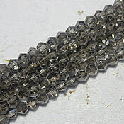 Материалы для творчества handmade. Livemaster - original item Biconuses 3 mm 60 pcs on a thread Gray. Handmade.