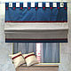 Roman blind in marine style, Roman and roller blinds, Moscow,  Фото №1