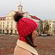 Hat and bib set women's wool Alpaca fuchsia. Caps. Knit Studio Yana Buryak. Online shopping on My Livemaster.  Фото №2