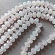 Розовый кварц натуральный, 6 мм бусины рондель огранка. Бусины. magic beads. Интернет-магазин Ярмарка Мастеров.  Фото №2