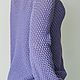 Knitted women's pullover openwork lilac from soft cotton. Pullover Sweaters. sxema. Online shopping on My Livemaster.  Фото №2