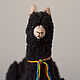 Alpaca soft toy, handmade BLACK Lama. Stuffed Toys. Kseniia Trofimova (toyhappyhappy). Online shopping on My Livemaster.  Фото №2