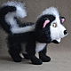Скунс. Валяная игрушка. Войлочная игрушка. Косенкова Татьяна. (kosenkovatanya). Ярмарка Мастеров.  Фото №5