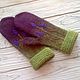 A copy of the work Mittens knitted, felted and mixed media Heather, Mittens, Tyumen,  Фото №1