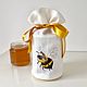 Pouch with embroidery to jars with honey, 'Russian bee'. Pockets. Shpulkin dom. Online shopping on My Livemaster.  Фото №2