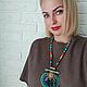 Колье из бисера и натуральных камней. Украшения с янтарем и камнями. Колье. yuliyamashukova. Ярмарка Мастеров.  Фото №4