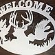 Табличка "Welcome" с оленем. Таблички. ПлазАрт - декор из металла. Интернет-магазин Ярмарка Мастеров.  Фото №2