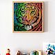  ' Rainbow Tiger' acrylic painting. Pictures. flamemilady. Online shopping on My Livemaster.  Фото №2