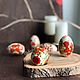 Huevo de madera pintado bajo cresta, 7 cm. Easter souvenirs. Ручной Лис. My Livemaster. Фото №5