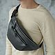 Men's shoulder bag 'Franklin' (Dark gray), Waist Bag, Yaroslavl,  Фото №1
