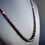 Украшения handmade. Livemaster - original item Necklace with a garnet on a chain 