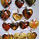 Large amber pendant, heart pendant, amber heart, stone heart. Pendant. katya-47. My Livemaster. Фото №4