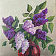 Oil painting in frame. Lilac Floral Still Life. Pictures. Verana-art. Online shopping on My Livemaster.  Фото №2