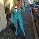 Вязаное пальто с косами из хлопка. Пальто. Saharastyle.fashion. Ярмарка Мастеров.  Фото №4