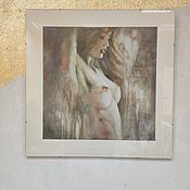 Картины и панно handmade. Livemaster - original item Paintings Print with a nude girl in monochrome. Handmade.