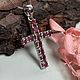 Крест с рубином. Кулон. Серебро СТИЛЬ ЛУНЫ. Интернет-магазин Ярмарка Мастеров.  Фото №2