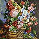 Натюрморт с цветами, мозаичная картина. Картины. Татьяна (mosaicdecor). Интернет-магазин Ярмарка Мастеров.  Фото №2