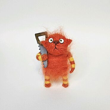 Куклы и игрушки ручной работы. Ярмарка Мастеров - ручная работа Кот с пилой. Handmade.
