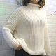 Свитер вязаный  из шерсти с шёлком женский белый. Свитеры. Sweater Star Вязание на заказ.. Ярмарка Мастеров.  Фото №6
