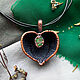 Copper pendant Physalis with uvarovite. Pendant. Ural Jeweler (artelVogul). Online shopping on My Livemaster.  Фото №2