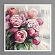 Картина маслом на холсте розовые пионы цветы, Картины, Сочи,  Фото №1