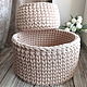 Knitted baskets, a set of baskets for the interior, Basket, Kazan,  Фото №1