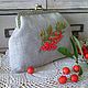 Linen cosmetic bag with Clasp. Beauticians. Comfortable gifts. Online shopping on My Livemaster.  Фото №2