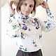 Order Cambric blouse of Edwardian silhouette. Gleamnight bespoke atelier. Livemaster. . Blouses Фото №3