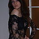 Dress long black lace 3D 'Riddle southern nights'. Dresses. Lana Kmekich (lanakmekich). Online shopping on My Livemaster.  Фото №2
