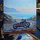 Oil painting 'Forward', 50-30 cm, motorcycle. Pictures. Zhanne Shepetova. My Livemaster. Фото №5