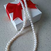 Украшения handmade. Livemaster - original item Beads, natural white pearl Classic. Handmade.