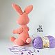 Toy plush Bunny Caramel knitted plush toy rabbit. Stuffed Toys. vyazunchiki-lz (vyazunchiki-lz). My Livemaster. Фото №6