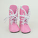 Boots for dolls with laces 6,5 cm - pink, Clothes for dolls, Moscow,  Фото №1