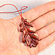 Pendant-Amulet made of wood ' Oak leaf '(Paduk). Pendant. OakForest Wooden Jewelry. My Livemaster. Фото №6