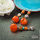 Серьги и кулон Une petite orange. Подвеска. Ксана Гурцева (ksana). Интернет-магазин Ярмарка Мастеров.  Фото №2