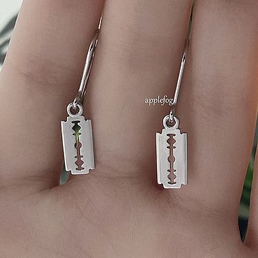 Серебряные серьги Лезвия. . Украшения ручной работы - Ярмарка Мастеров Украшения ручной работы. Ярмарка Мастеров - ручная работа Серебряные серьги Лезвия. Handmade.