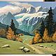 "Осенние горы". 30 х 40 см. Холст, масло. Продаётся без рамы. Картины. ZAGART. Интернет-магазин Ярмарка Мастеров.  Фото №2