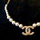Винтаж: Колье Chanel c красивым символом и белым жемчугом в золотом тоне. Колье винтажные. Виктория (aifebelle). Ярмарка Мастеров.  Фото №4