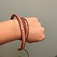 Заказать Комплект мужских кожаных браслетов, бежевые. Setbracelet. Ярмарка Мастеров. . Комплект браслетов Фото №3