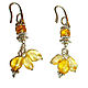 Amber earrings Dolls with amber earrings, amber stones. Earrings. BalticAmberJewelryRu Tatyana. My Livemaster. Фото №4
