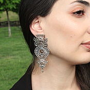 Украшения handmade. Livemaster - original item Sanasar earrings in the filigree technique made of 925 sterling silver GA0027. Handmade.
