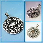 Украшения handmade. Livemaster - original item Kolovrat amulet with Molvinets (symbol in the center to choose from). Handmade.