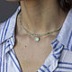 Сет "EASY" серебро, халцедон, белый нефрит. Колье. KLIM.jewelry.art. Интернет-магазин Ярмарка Мастеров.  Фото №2