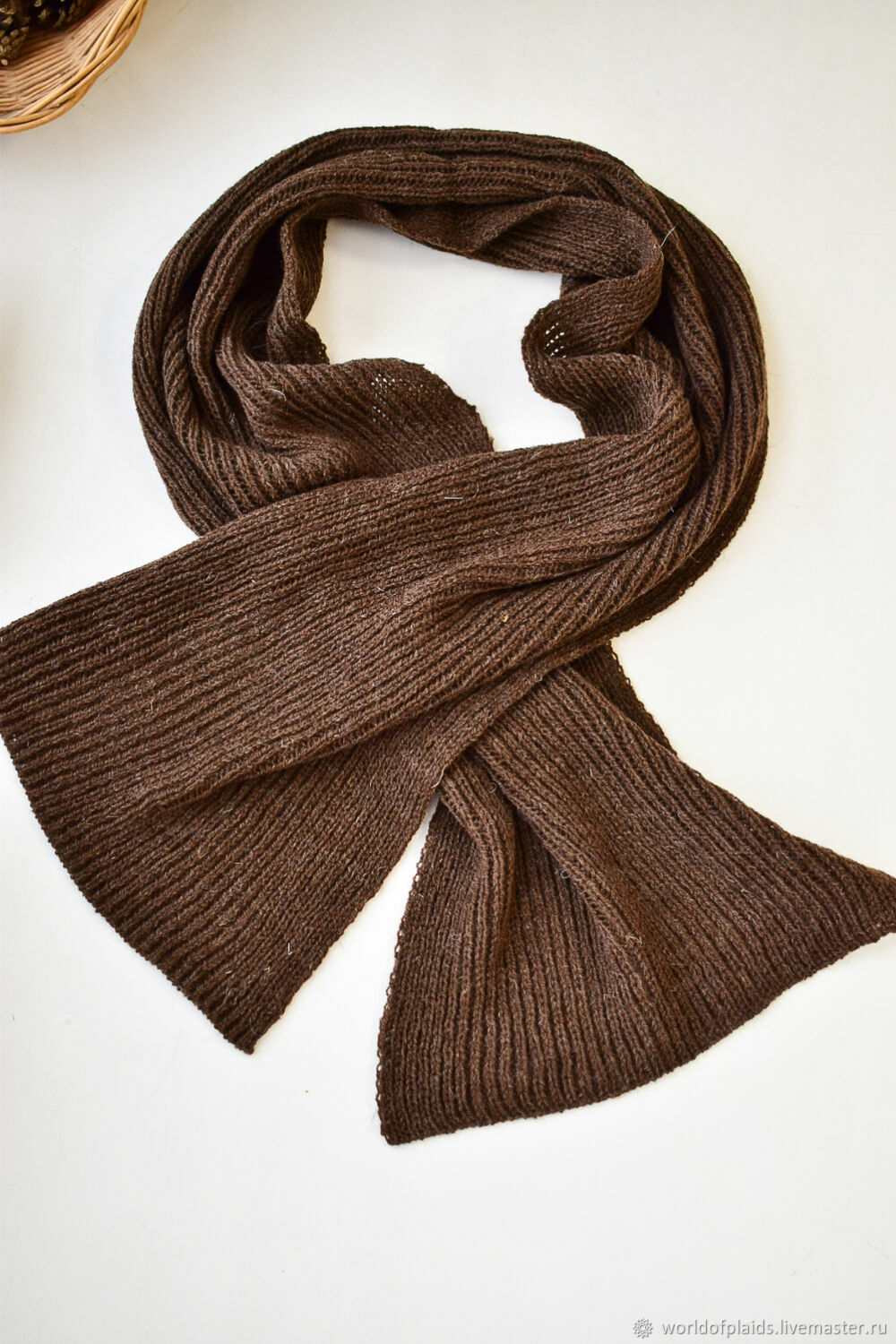 Warm men's scarf, camel wool and merino, Scarves, Zhukovsky,  Фото №1