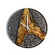 Эксклюзивные часы ручной работы из карагача и смолы 40 см #3, Часы классические, Москва,  Фото №1