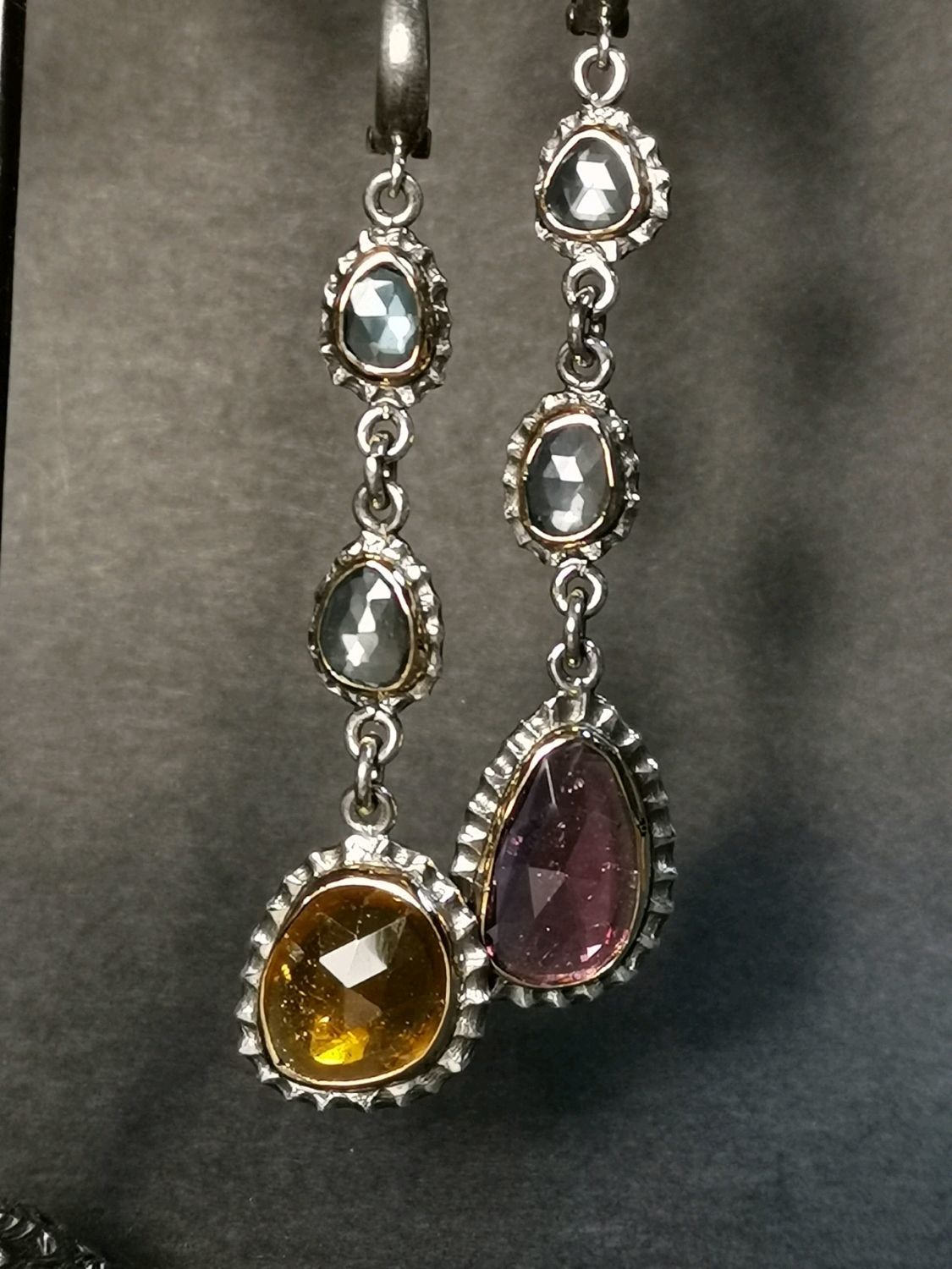 Серьги с турмалинами и цирконами – заказать на Ярмарке Мастеров ...