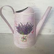 Цветы и флористика handmade. Livemaster - original item Watering can with lavender decor. Provence.. Handmade.