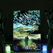 Картины и панно handmade. Livemaster - original item Luminous painting 20x30 